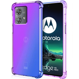Husa pentru Motorola Edge 40 Neo, Gradient Dropproof, Violet / albastru