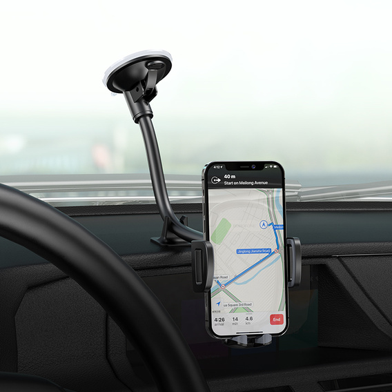 Suport de parbriz auto cu braț reglabil pentru smartphone-uri
