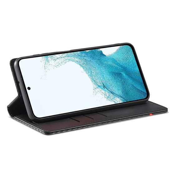 Carcasă cu clapetă pentru Samsung Galaxy S25 FE, Carbon LC.IMEEKE, negru