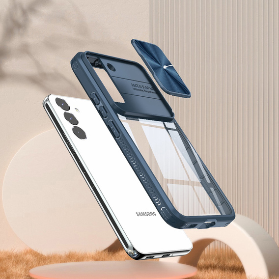 Huse pentru Samsung Galaxy A14 4G/5G, Slide Camera, albastru