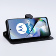 Cu clapetă pentru Motorola Moto G54 5G, Mandala, negru