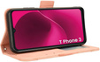 Cu clapetă pentru T Phone 3 5G, Card Slot, roz