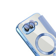 Cu clapetă pentru Google Pixel 9A, RFID Wallet MagSafe CamShield, albastru