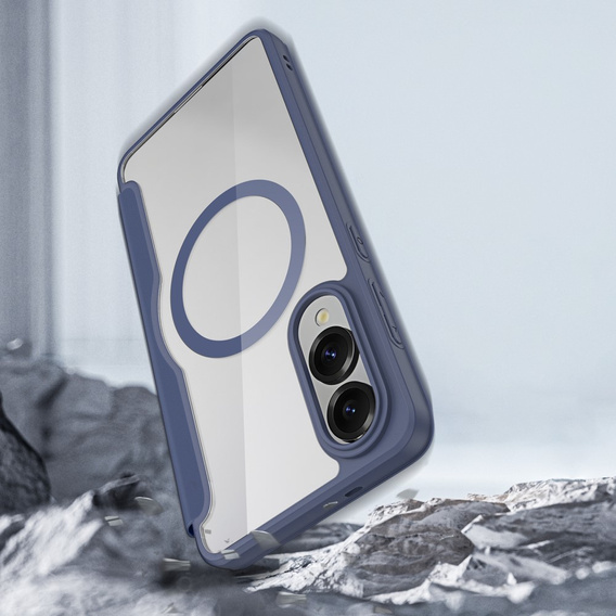 Dux Ducis Huse pentru Samsung Galaxy S25 Edge, Skin X Pro, MagSafe, albastru închis