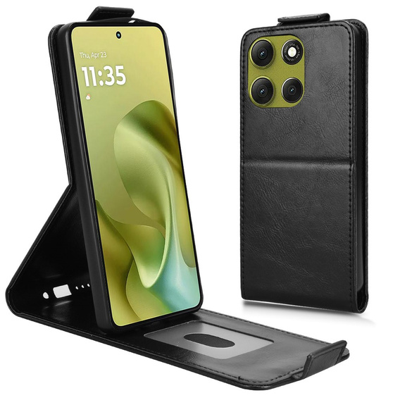 Carcasă flip pentru Xiaomi Redmi 15 5G / 4G, carcasă flip, negru