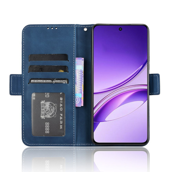 Cu clapetă pentru Vivo V50 Lite 4G / 5G, Card Slot, albastru închis