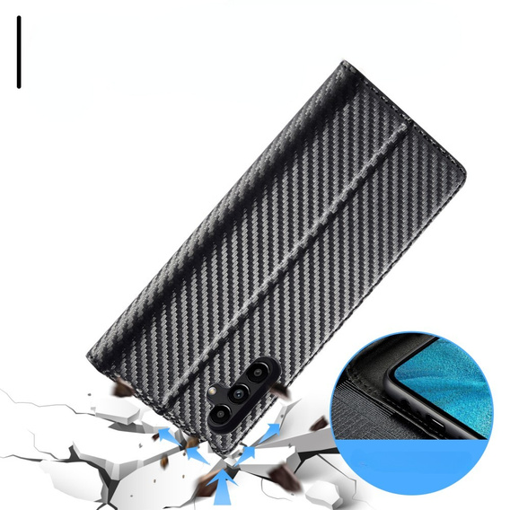 Carcasă cu clapetă pentru Samsung Galaxy A56, Carbon LC.IMEEKE, negru