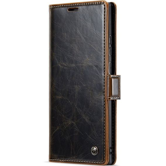 Carcasă flip CASEME pentru Samsung Galaxy Note 20 Ultra, Waxy Textured, cafea