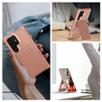 Husa pentru Samsung Galaxy S25 Ultra, Card Holder Kickstand, roz
