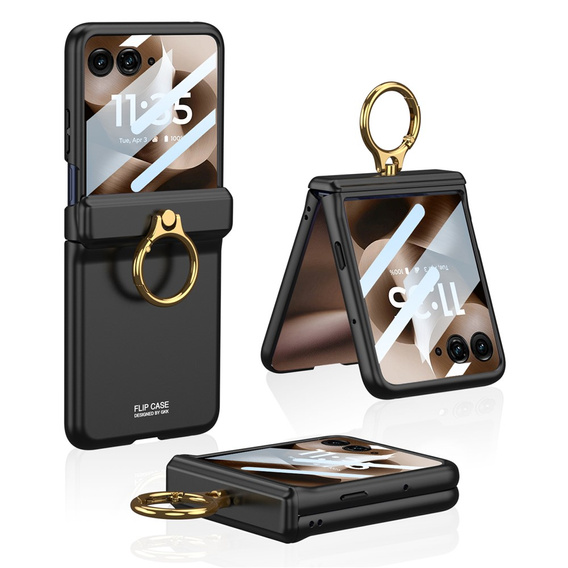 Husă cu suport și balama de protecție pentru Motorola Razr 60 Ultra 5G