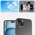 2x ERBORD OPTIK Pro sticlă călită pentru iPhone 15/15 Plus/14/14 Plus camera foto, negru