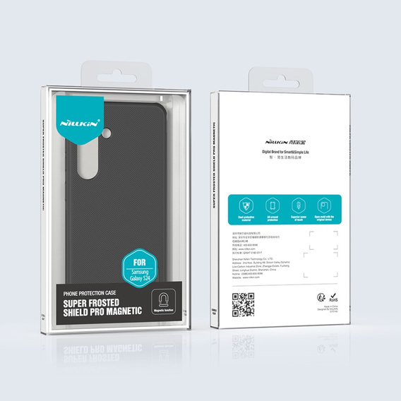 Husa NILLKIN pentru Samsung Galaxy S24, Frosted Shield, pentru MagSafe, negru