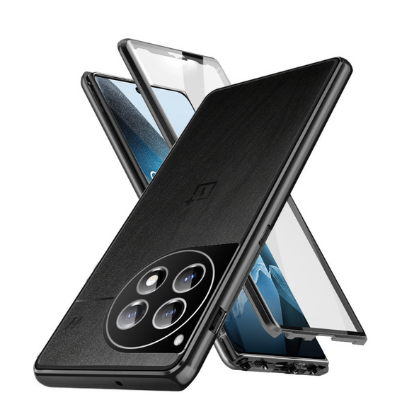 Husa pentru OnePlus 13, Magnetic Dual Glass, negru