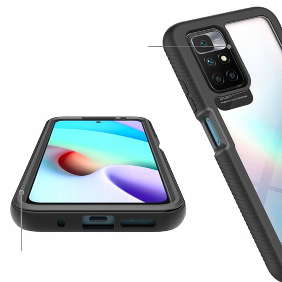 Carcasă pentru Xiaomi Redmi 10, Shockproof, cu folie, albastru