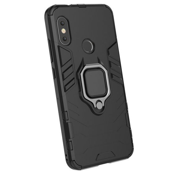 Huse pentru Xiaomi Mi A2 Lite, Kickstand Ring, negru