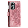 Cu clapetă pentru Xiaomi Redmi Note 13 Pro 4G, Mandala, roz rose gold