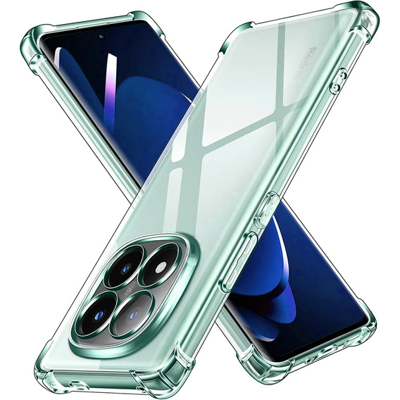 Carcasă pentru Xiaomi Redmi Note 14 Pro+ 5G, Erbord Dropproof, transparentă + Sticlă