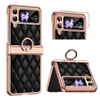 Husă pentru Samsung Galaxy Z Flip 4 5G, Rhombus Grid, Black
