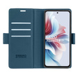 Husă pentru Oppo Reno 11F, ERBORD Glossy Litchi, portofel cu clapetă, albastru