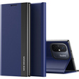 Cu clapetă pentru Xiaomi Redmi 12C, Side Magnetic, albastru închis