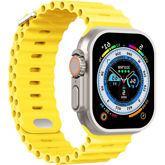 Pasek Silikonowy Ocean do Apple Watch 1/2/3/4/5/6/7/8/SE/ULTRA 42/44/45/49MM, Czarny