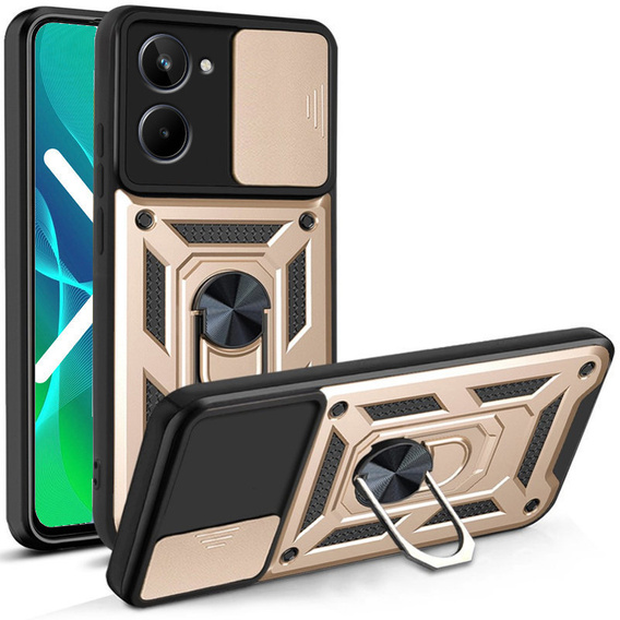 Husă blindată pentru Realme 10 4G, CamShield Slide, de aur