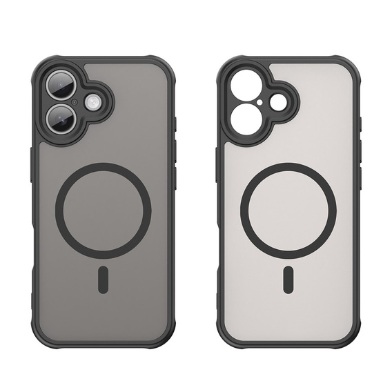 Husă pentru iPhone 17, pentru MagSafe, cu protecție pentru cameră, colorată cu margine neagră