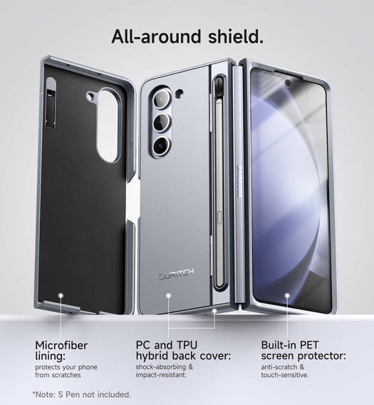 Husă Suritch pentru întregul corp cu suport și suport pentru stylus pentru Samsung Galaxy Z Fold5