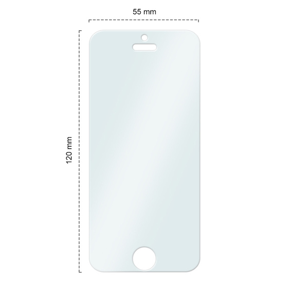 2x sticlă călită pentru iPhone 5/5S/5C/SE, ERBORD 9H Hard Glass pe ecran