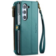 Husă CASEME pentru Samsung Galaxy Z Fold6 5G, RFID Leather Wallet, cu curea de umăr, verde