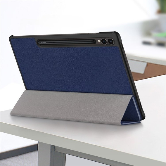 Husă pentru Samsung Galaxy Tab S9 Plus, Smartcase cu spațiu pentru stylus, albastru