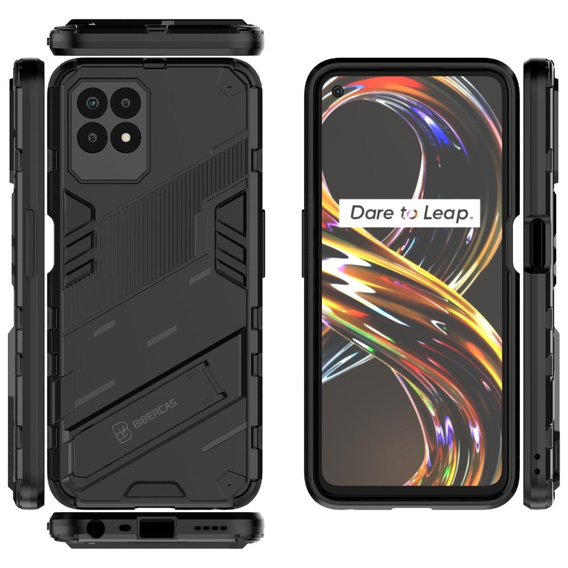 Husa pentru Realme 8i, Military kickstand, albastru