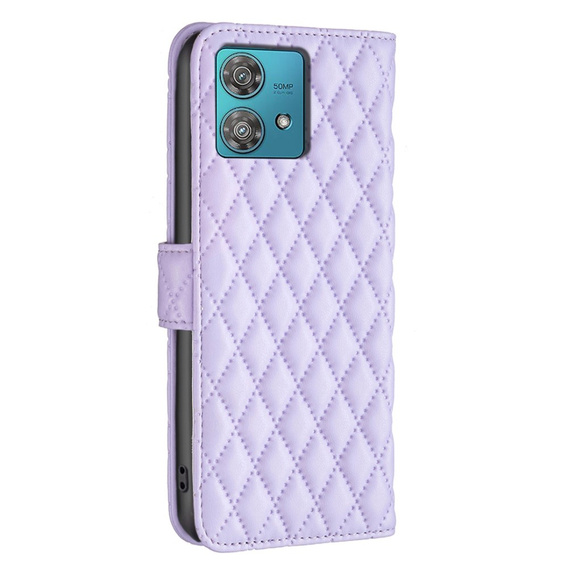 Cu clapetă pentru Motorola Edge 40 Neo, Wallet, BINFEN COLOR, violet