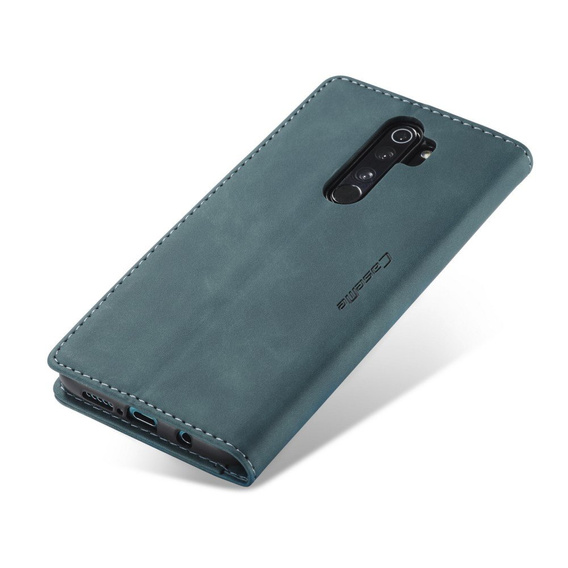 Husa CASEME pentru Xiaomi Redmi Note 8 Pro, Leather Wallet Case, turquoise