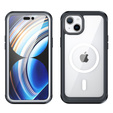 Carcasă pentru iPhone 15 Plus, blindată Full Protect 360° pentru MagSafe, sticlă pentru ecran, negru