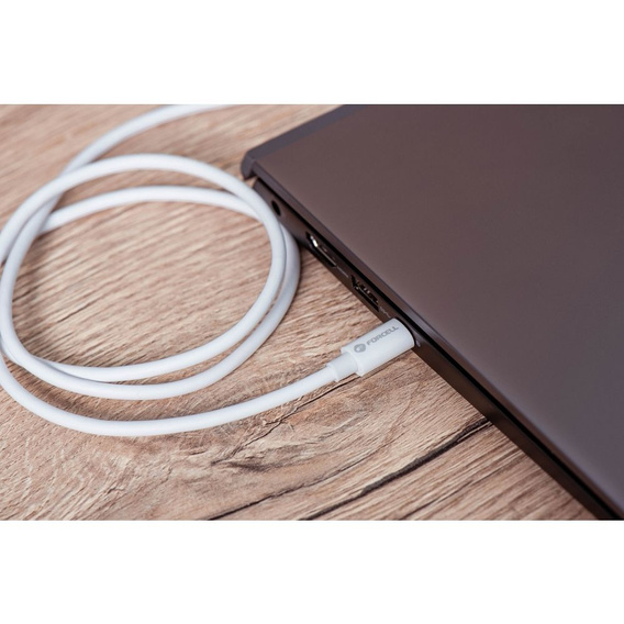 Cablu Forcell F-Energy USB-C la USB-C pentru încărcare rapidă QC4.0 PD 5A 100W 2 m