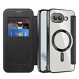 Cu clapetă pentru Google Pixel 9A, RFID Wallet MagSafe CamShield, negru