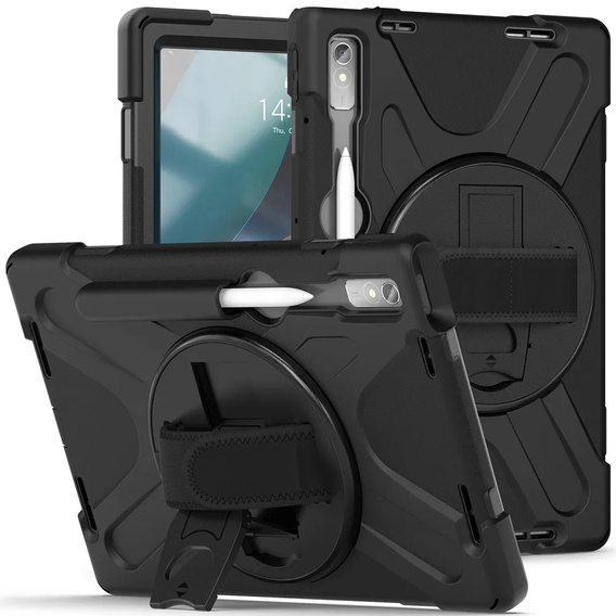 Husa blindată pentru Lenovo Tab P11 Pro Gen 2 TB132FU TB132XU 11.2", carcasă de protecție 360 cu slot pentru stylus, negru