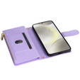 Husă cu clapetă pentru Samsung Galaxy S25 Edge, Rhombus Crossbody Leather, violet
