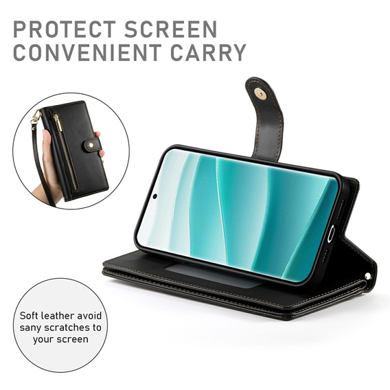 Husă flip cu buzunar cu fermoar pentru Xiaomi Redmi Note 15 Pro Plus 5G