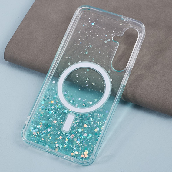 Husă pentru Samsung Galaxy S24+ Plus, Glittery, pentru MagSafe, verde