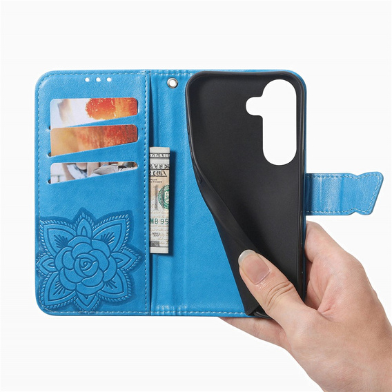 Husă tip fluture pentru Samsung Galaxy A37 5G, albastră