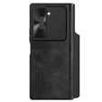 NILLKIN flip case NILLKIN pentru Samsung Galaxy Z Fold6 5G, CamShield Qin Pro, piele, negru