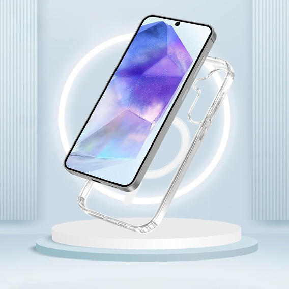 Husă pentru Samsung Galaxy A17 5G, pentru MagSafe, întărită, transparentă