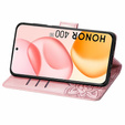 Cu clapetă pentru Honor 400 5G, Butterfly, roz rose gold