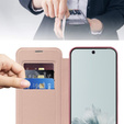 Cu clapetă pentru Google Pixel 9A, RFID Wallet MagSafe CamShield, roz