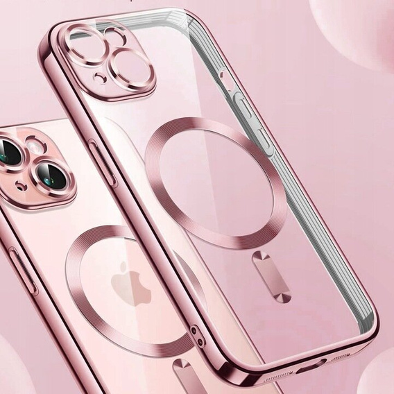 Husă pentru iPhone 13, Electro MagSafe, roz + Sticlă pentru ecran