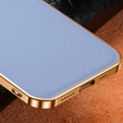 Huse pentru iPhone 14 Plus, Cowhide Leather, albastru