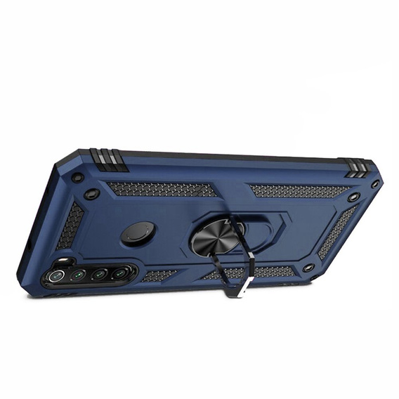 Husă blindată pentru Xiaomi Redmi Note 8T, Nox Case Ring, albastru închis
