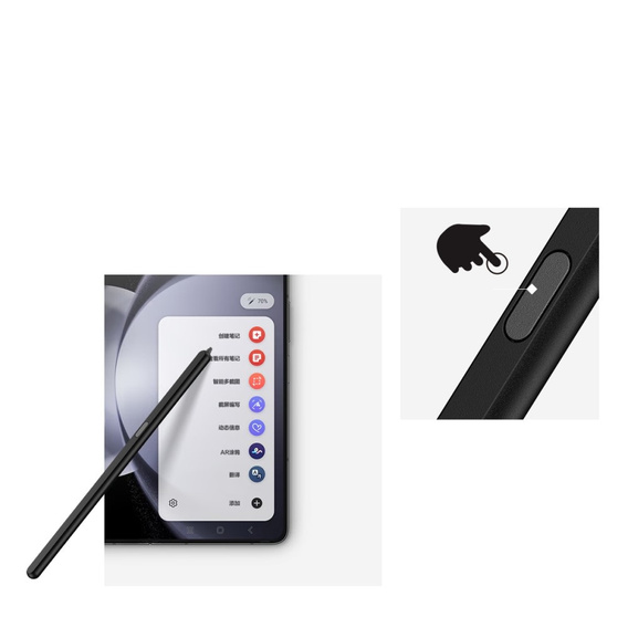 Stylus Touch Screen Pen pentru Samsung Galaxy Z Fold5 5G / Z Fold6 5G, negru
